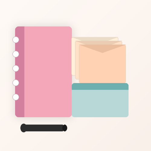 Mini binder A7 z kartami startowymi Mini binder A7 z kartami startowymi